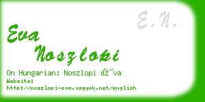 eva noszlopi business card